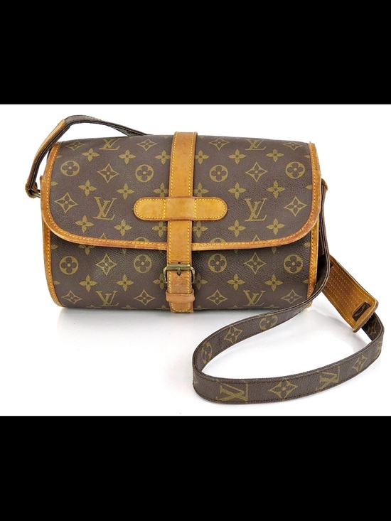 Louis Vuitton Handbags - Louis Vuitton Monogram Crossbody Bag in Brown & Tan Leather Trim
